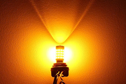 Alla Lighting 1000Lm 51-SMD Extremely Super Bright Amber Yellow BAY15D 7528 2357NA 1157 LED Bulbs High Power 2835 Chipsets LED Lights Lamps Replacement