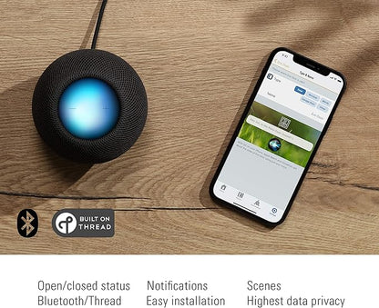 Eve Door & Window (Apple Home) – Smart Contact Sensor for Doors & Windows, Notifications (Open/Closed State), Automatic Control of Accessories & Scenes, no Bridge, Bluetooth & Thread