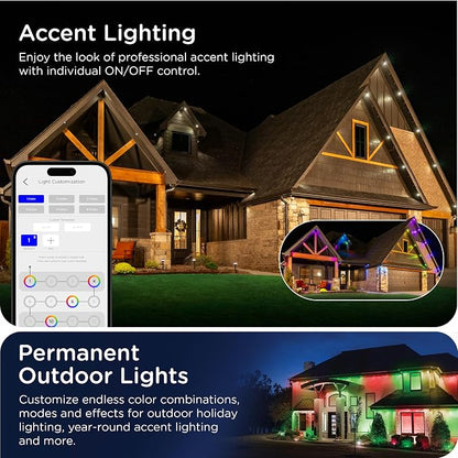 Enbrighten Eternity Permanent Outdoor Lights, 32 Lights, Smart, 50ft (Pack of 2)