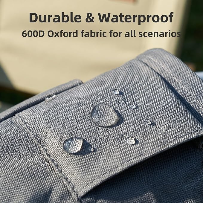 Cleaning caddy with Handle,17L Foldable collapsible bucket 600D Oxford Fabric, 6 Pockets Portable Multi-Use Organiser for Home, Garden, Camping,Grey