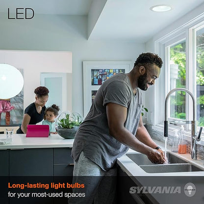 Sylvania LED Flood BR30 Light Bulb, 65W = 9W, 10 Year, 650 Lumens, Dimmable, 5000K, Daylight - 12 Pack (41264)