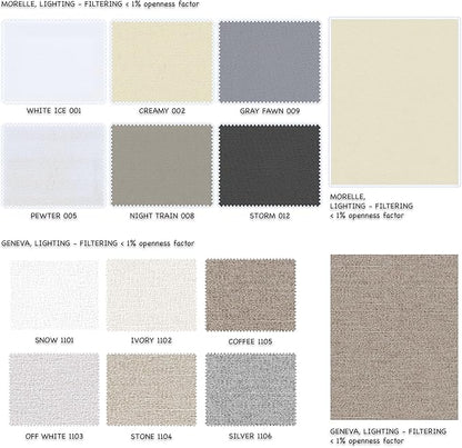 HILADUO Custom Motorized Light Filtering Roller Shades – Smart Electric Blinds Work with Apple Home, Alexa & Google Home, < 1% Openness Factor Fabric (20"-105" Width)