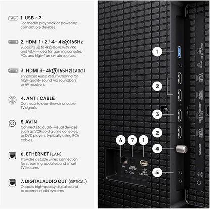Hisense 100" U7 Mini-LED ULED 4K UHD Best Premium Gaming Smart Google TV (100U7SG, 2026 New) - Hi-QLED, Native 165Hz, VRR 288, High Brightness, HDR10+, Dolby Vision IQ·Atmos, IMAX Enhanced, 2.1.2 Ch