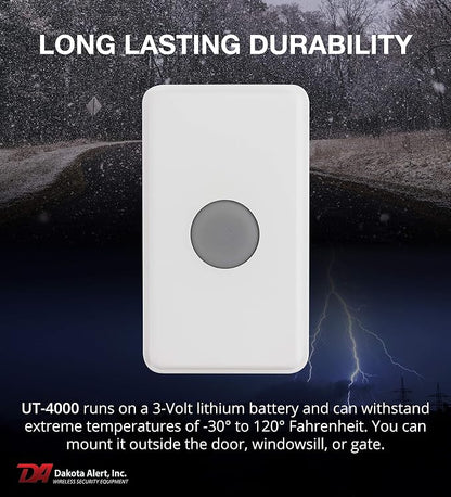 Dakota Alert UTRE-4K Plus 1-Mile Wireless Doorbell, Panic & Mailbox Alert