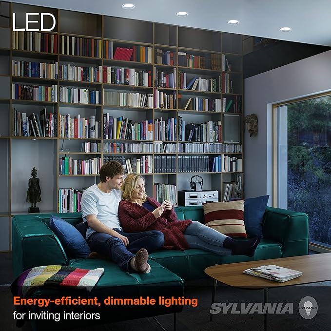 Sylvania Flood BR30 LED Light Bulb, 65W = 9W, Dimmable, 22 Year, 800 Lumens, 5000K, Daylight - 6 Pack (41261)