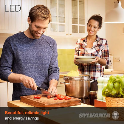 Sylvania ECO LED A19 Light Bulb, 100W Equivalent, Soft White - 6 Pack & LED Light Bulb, 60W Equivalent A19, Efficient 8.5W, Medium Base, Frosted Finish, 800 Lumens, Bright White - 4 Pack