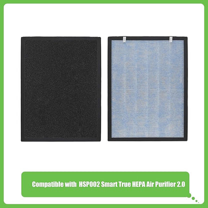 HSP002 Replacement Filter, 2 Pack Compatible with HSP002 Smart True HEPA Air Purifier 2.0