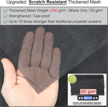 Upgraded Magnetic Screen Door Thicker 250g/m² Reinforced Mesh,36 Longer Magnets,Door Screen Magnetic Closure for Single Door,Screen Size 34 x81 Inch,Fit Doors to 32 x 80 Inch