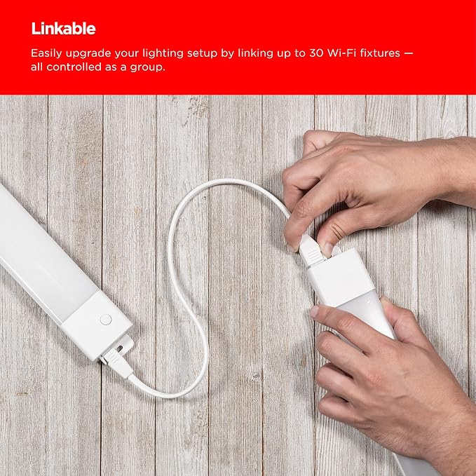 UltraPro 12 inch Plug-in Wi-Fi Under Cabinet Lights, Many White