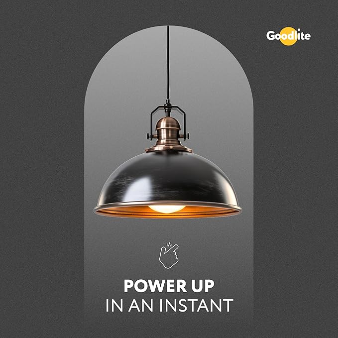 Goodlite A19 LED Bulb, 5 Color Selectable 3000K-3500K-4100K-5000K-6500K, 450 Lumens, 6W (40W Equivalent), High CRI, 5% Dimmable, UL Listed, Enclosed Fixtures & Damp Rated, 15,000 Hrs. 1ct (G-10880)