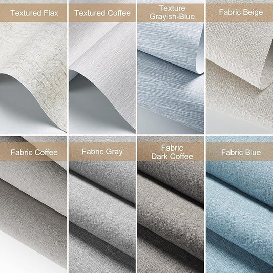 Fabric Samples of Motorized Smart Blind and Blackout Roller Shade, Fabric Samples with Remote Control Automatic Cordless Shades Room Darkening Custom Size