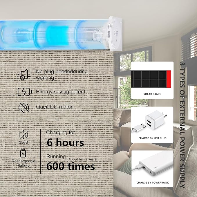 Bringnox Motorized Blinds with Remote,100% Blackout Smart Roller Blinds Compatible with Apple Homekit Google Home and Alexa Via HUB,and Customized (Safari Biscuit-20)