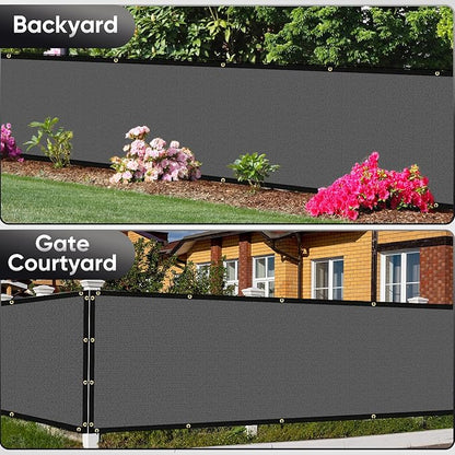 4ft x50ft Privacy Screen Fence 90% Blockage Heavy Duty Protective Covering Mesh Fencing for Outdoor Patio Pool Balcony Dark Grey