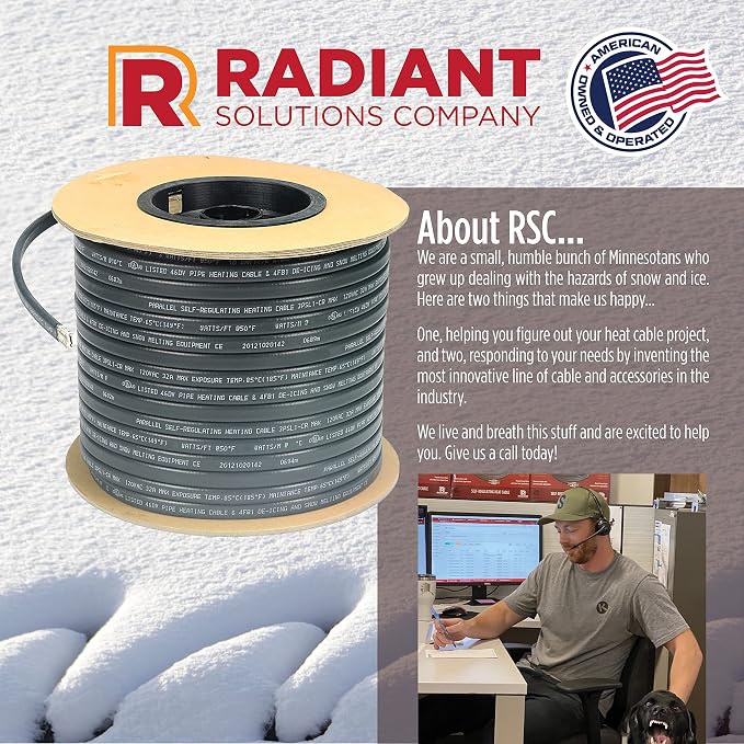 Radiant Solutions Company UL Listed Universal Tee & Splice Kit - For Splicing & Connecting 10-13mm Self Regulating Heat Cable or Heat Tape - Gutter & Roofing Protection