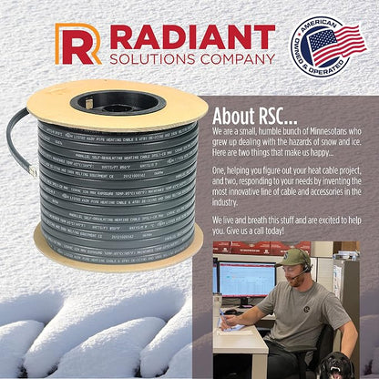 Radiant Solutions Company UL Listed Universal Tee & Splice Kit - For Splicing & Connecting 10-13mm Self Regulating Heat Cable or Heat Tape - Gutter & Roofing Protection