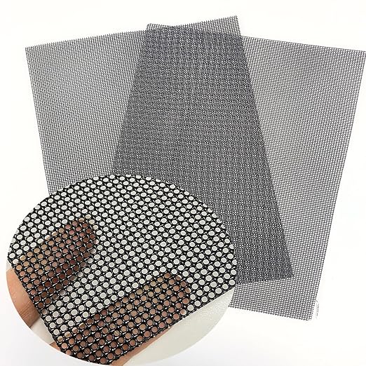 PVC Coated 304 Stainless Steel Mesh,2 Pack Woven Wire Mesh Screen Steel Woven Wire Mesh for Vent, Cage, Cabinets Mesh, Security Guard Garden Screen Hole Diameter 1.5mm (30 X 21CM)