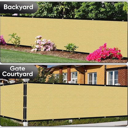 Fence Privacy Screen Custom Size 6'X30' with 90% Blockage Durable 170 GSM Mesh Cover Shade Net for Patio, Porch, Backyard, Balcony, and Pool Deck Sand