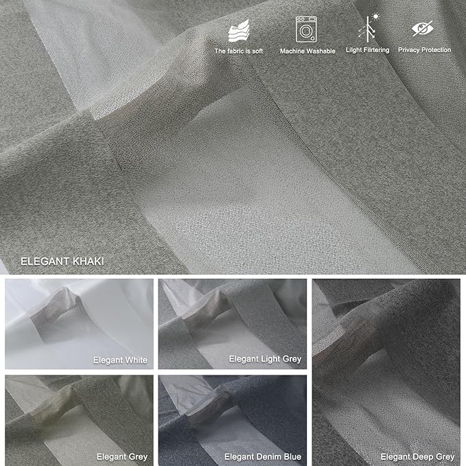 Motorized Sheer Vertical Blinds Work with Alex Google Home, Light Filtering Smart Vertical Blind Sliding Door Blinds Remote Control Blinds for Sliding Glass Door Customize(Elegant Khaki)