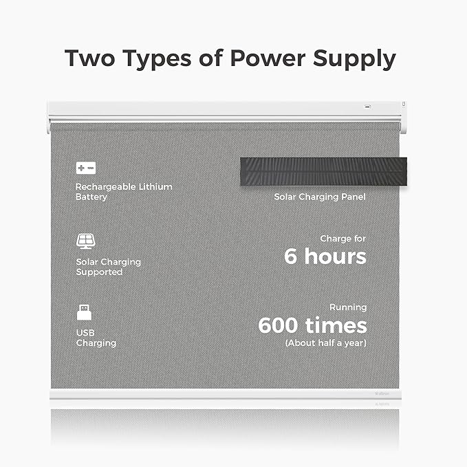 Allesin Smart Zigbee Roller Shades with Alexa Control, Blackout Motorized Blinds, No Hub Needed, Custom Sizes, Remote Included, (Gray, 29" W x 72" H)