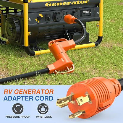 Nilight 30 Amp to 50 Amp RV Generator Adapter Cord L5-30P 14-50R