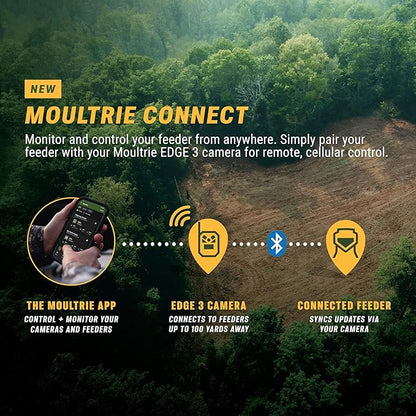 Moultrie Edge 3 Cellular Trail Camera with 3.4W Solar Kit - 40MP HD Photo Capture - 1080p Low-Glow Flash - GPS - Multi-Carrier Auto-Connect - Built-in Memory - 0.5s Trigger Speed - AI Buck Detection