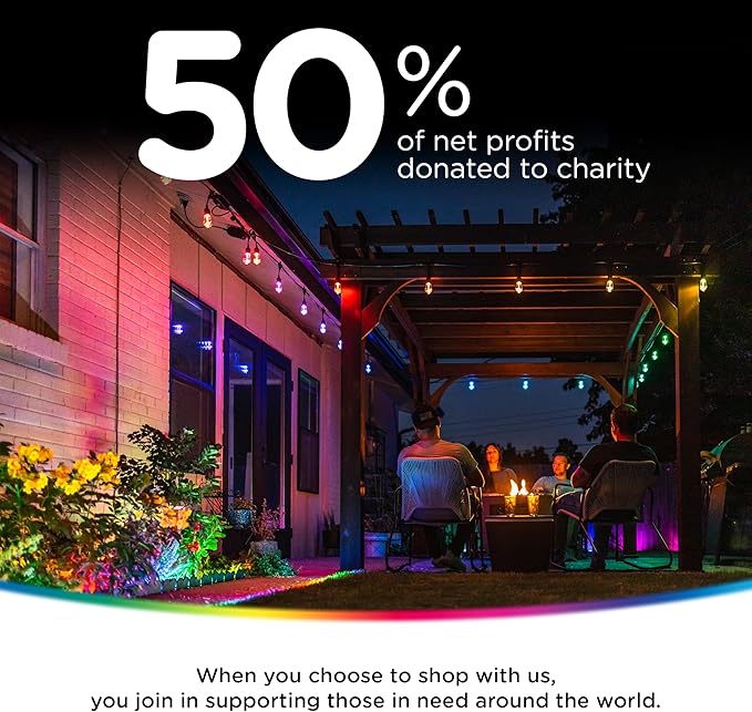 Enbrighten Vibe Eternity Permanent Outdoor Lights, 50ft, 36 RGBWIC LEDs, Smart Everyday Accent Lights, IP67 Waterproof, Works with Alexa, Google Home, White, 81102