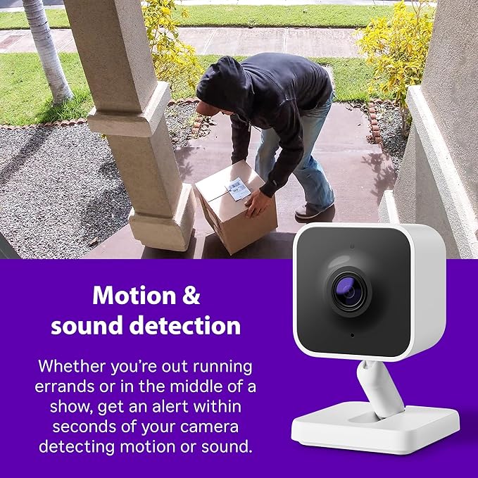 Roku Outdoor Camera - Home Security - IP65 Weather Resistant Wired Security Camera & Pet Monitor with 1080p HD Night Vision, Compatible with Alexa & Google, WDR, Motion & Sound Detection (Renewed)