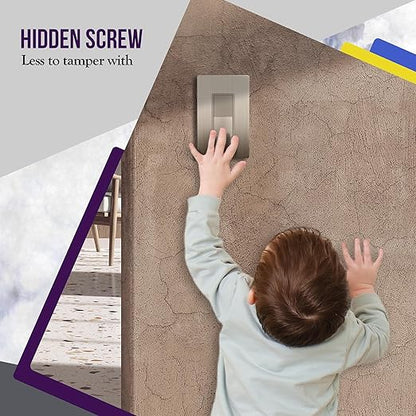 ENERLITES Elite Series Decorator Light Switch with Brushed Screwless Wall Plate, Single Pole, 3 Wire, Grounding Screw, Residential Grade, 15A 120V, UL Listed, 91150-NKWBP, Brushed Nickel