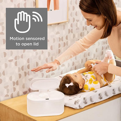 Munchkin Touch Free Baby Wipe Warmer with Nightlight & Motion Sensor, White (Pack of 4)
