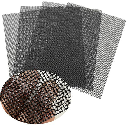 Stainless Steel Mesh Screen, 4 Pack 12 Mesh Hard 304 PVC Coated Stainless Steel Wire Screen for Vent, Cage, Cabinets, Security Guard, Garden (30 X 21CM)