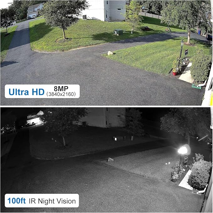 Anpviz 4K Black Dome PoE Security Camera System for Commercial Home Store Office, 12x 8MP Wired Dome IP Cameras, 12MP 4K PoE NVR with 4TB HDD, AI Human & Vehicle Detection, IR Night Vision (U Series)