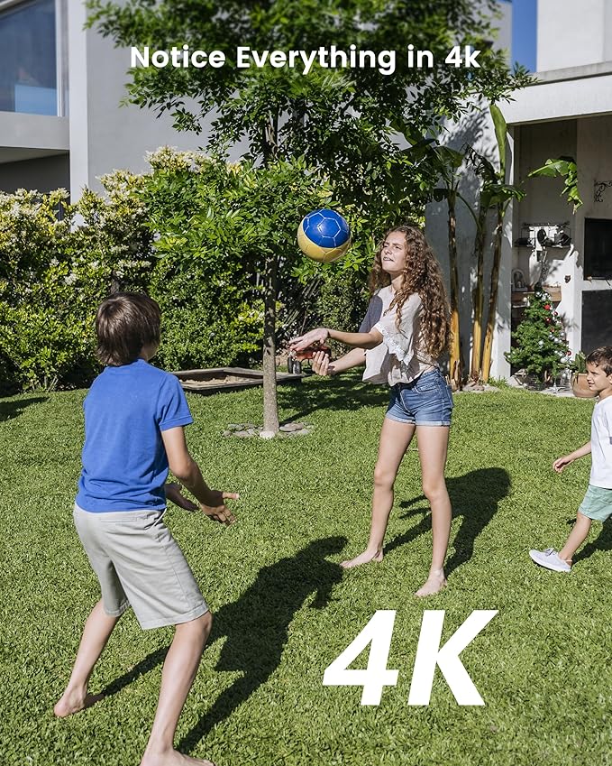 Swann Xtreem 4K Wireless Security Camera, Wireless Camera with 32GB Micro SD & Cloud Storage, Indoor & Outdoor Surveillance, Ideal for Baby Monitor & Home, 2-Way Talk, Wi-Fi, No Monthly Fee, 4KXTRM-GL