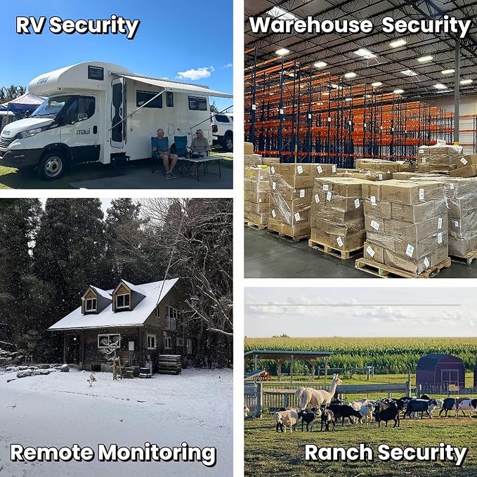 No WiFi Security Camera, Solar Outdoor Camera Wireless With Memory card